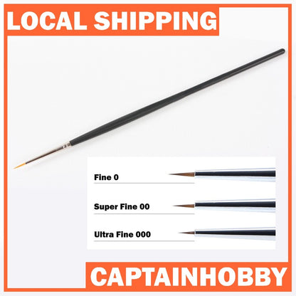 Pointed Fine Detail Brush by Manwah for Hobby Modeling Scale Model Hand Painting Game Miniatures