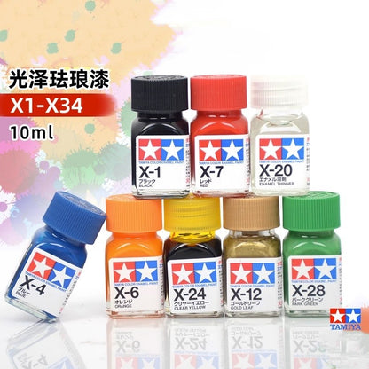 Tamiya Enamel Paints (Gloss) X1-X34 For Gundam Model