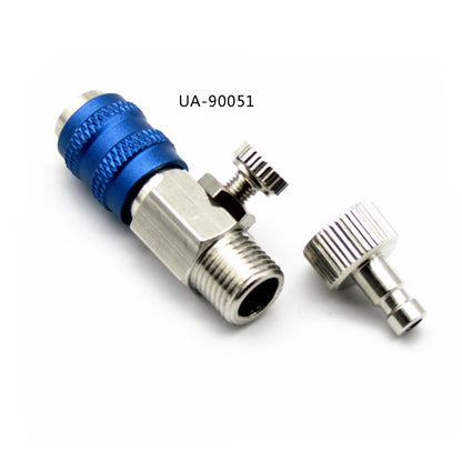 Airbrush Quick Release Disconnect Coupling Adaptor (1/8'') BY Ustar 90051 With Air Flow Adjustment/Control