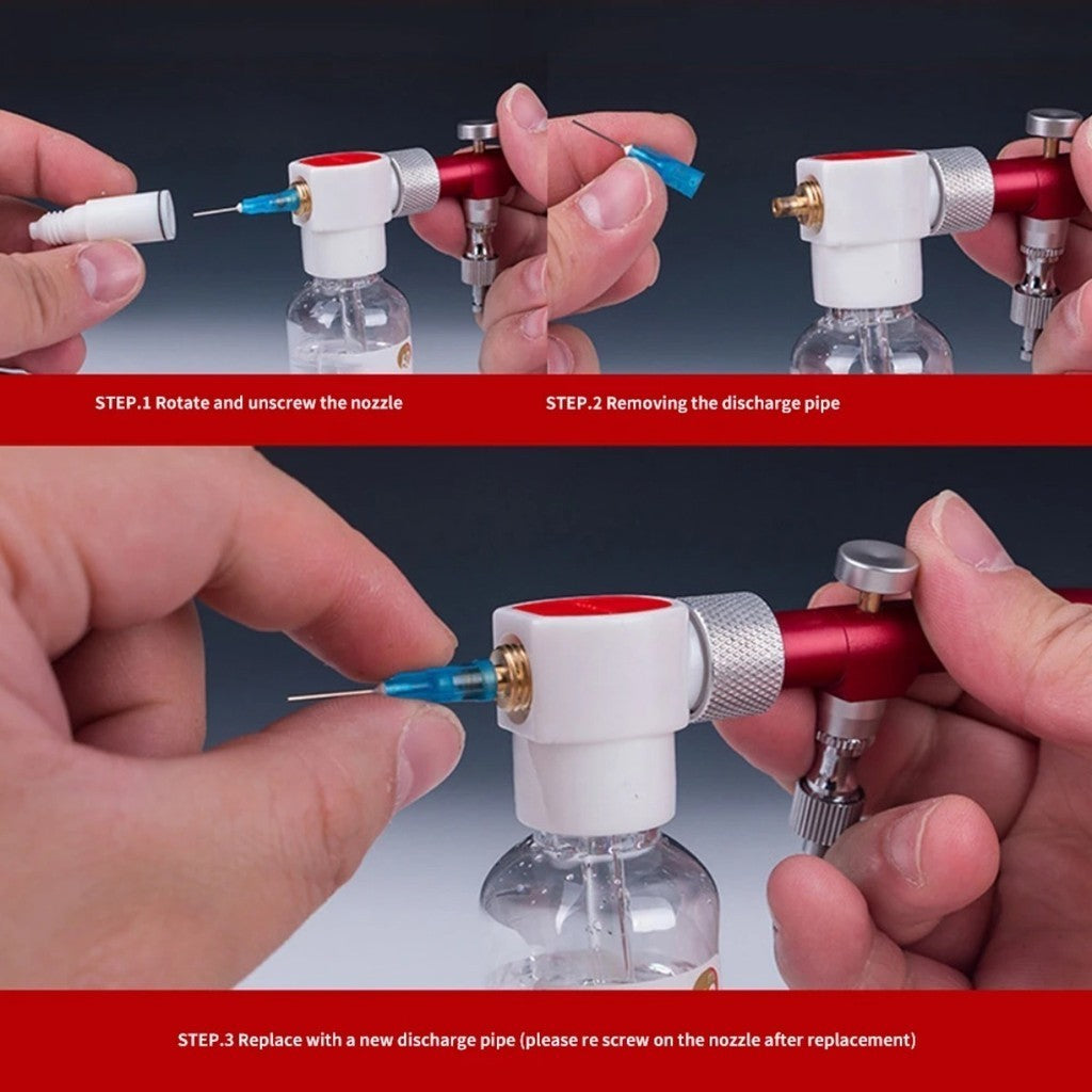Wash Free Airbrush HM-160 – Easy Modular Spray Gun by HobbyMio for Model Kits & DIY Crafts