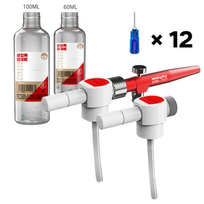 Wash Free Airbrush HM-160 – Easy Modular Spray Gun by HobbyMio for Model Kits & DIY Crafts
