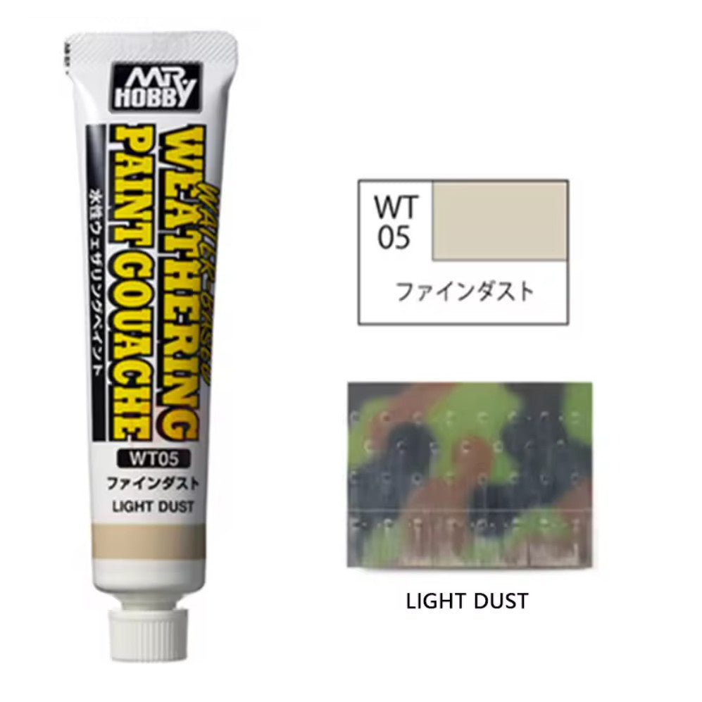 Mr. Hobby Weathering Paint WT01–WT06 – Water-Based Gouache Effect Pigment 20ml Gunpla & Scale Model