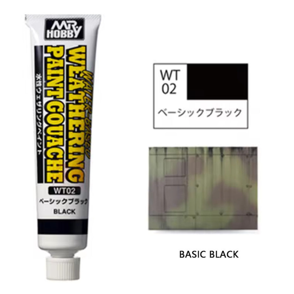 Mr. Hobby Weathering Paint WT01–WT06 – Water-Based Gouache Effect Pigment 20ml Gunpla & Scale Model