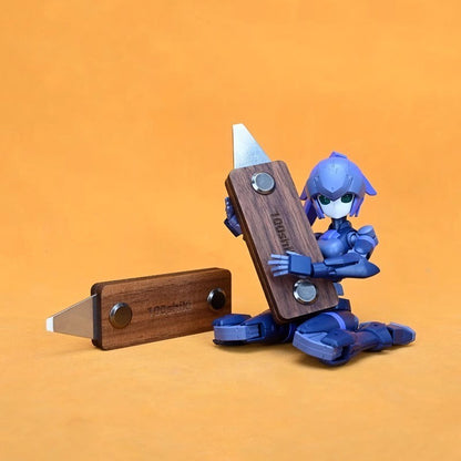 Model Part Separator Tool with Walnut Wood Handle | Gundam Hobby Disassembler with Fine Tip Blade