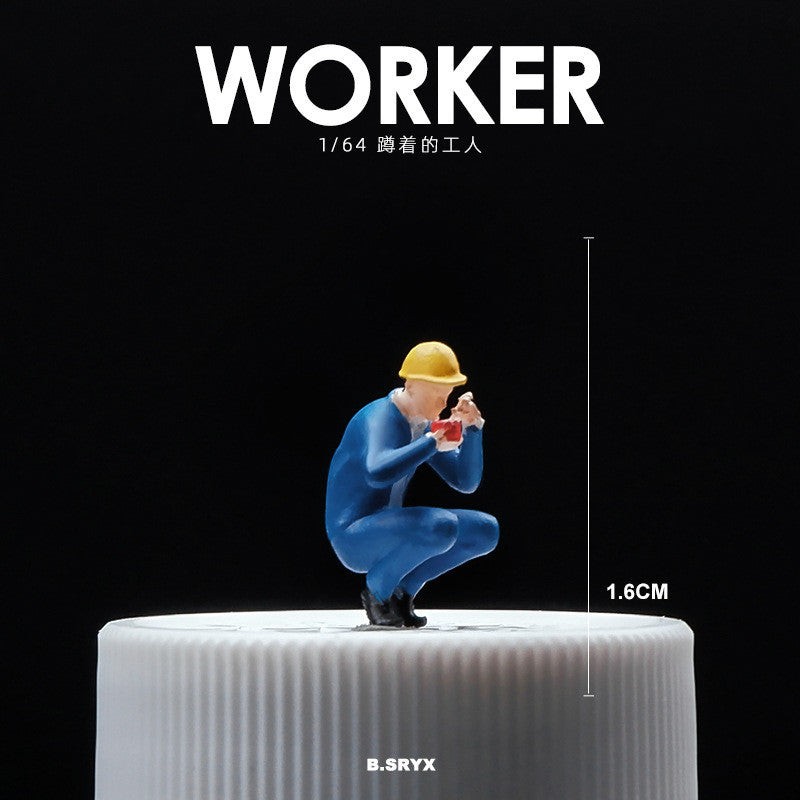 1/64仿真人偶模型微缩玩具手办迷你小人场景摆件道具沙盘搭配人物