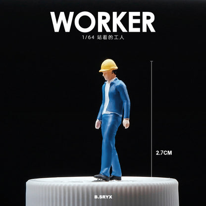 1/64仿真人偶模型微缩玩具手办迷你小人场景摆件道具沙盘搭配人物