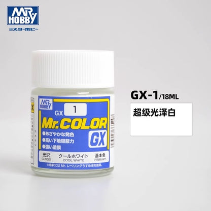 Mr Hobby Mr Color GX Lacquer Paint 18ml Gloss Primary Colors GX001-GX006 for Gundam Model Kit