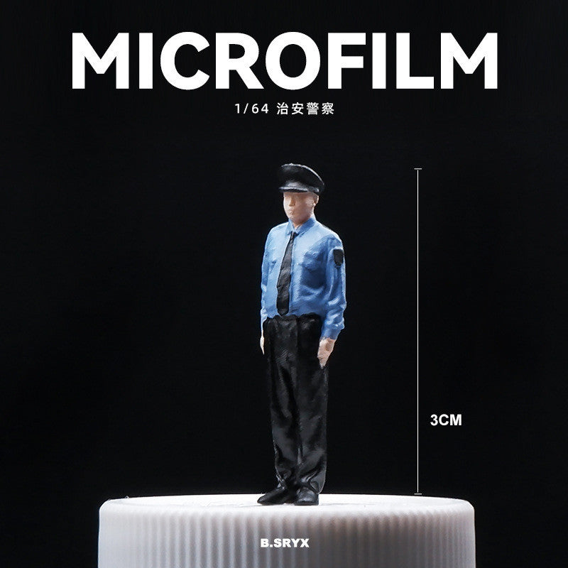1/64仿真人偶模型微缩玩具手办迷你小人场景摆件道具沙盘搭配人物