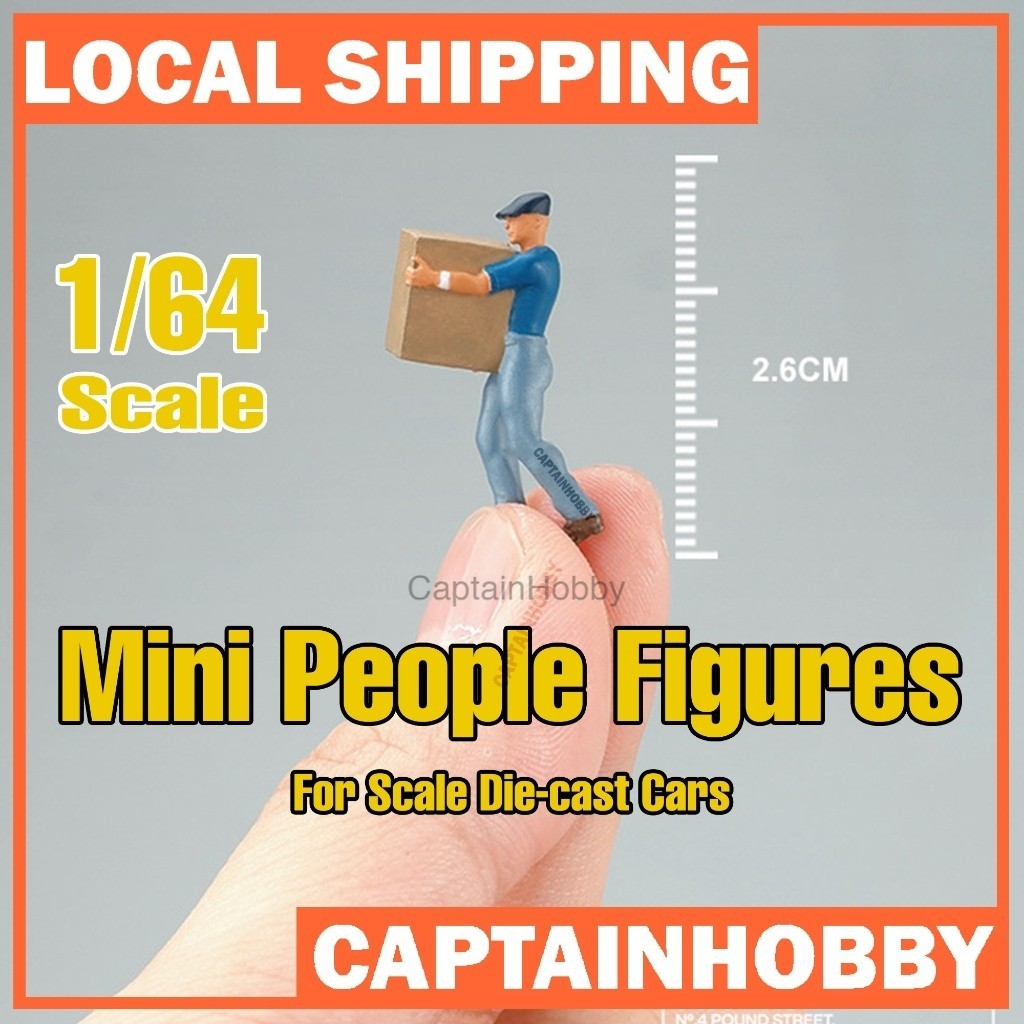 Miniature Figures 1/64 Scale – Realistic People Figurines for Die-Cast Model Cars & Diorama Props