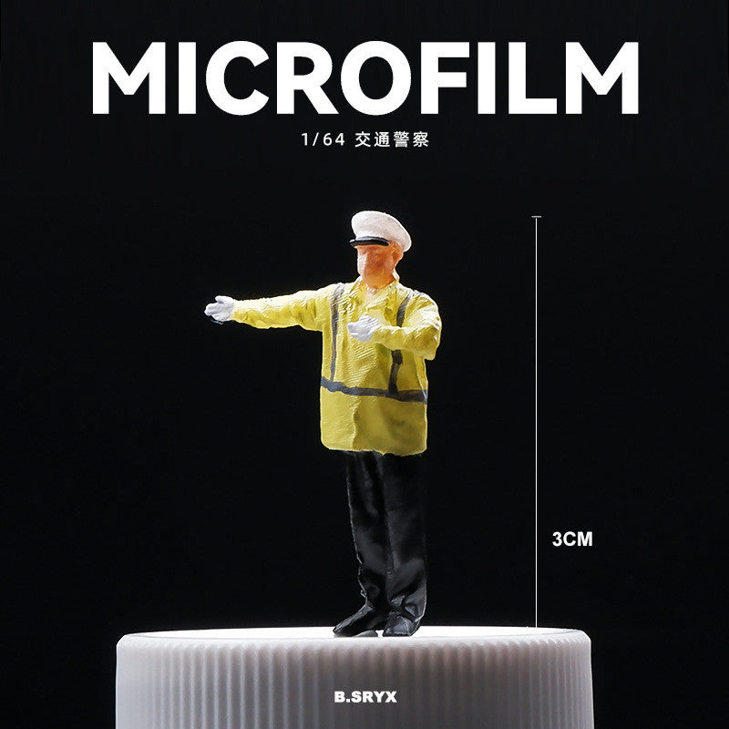 1/64仿真人偶模型微缩玩具手办迷你小人场景摆件道具沙盘搭配人物