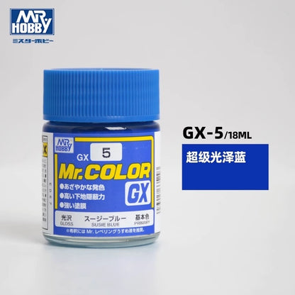 Mr Hobby Mr Color GX Lacquer Paint 18ml Gloss Primary Colors GX001-GX006 for Gundam Model Kit