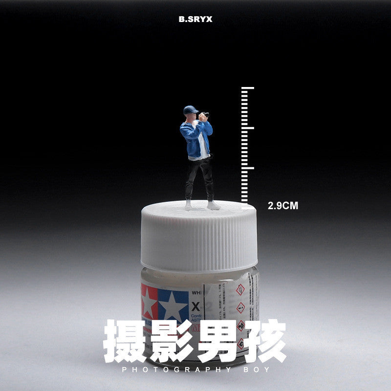 1/64仿真人偶模型微缩玩具手办迷你小人场景摆件道具沙盘搭配人物
