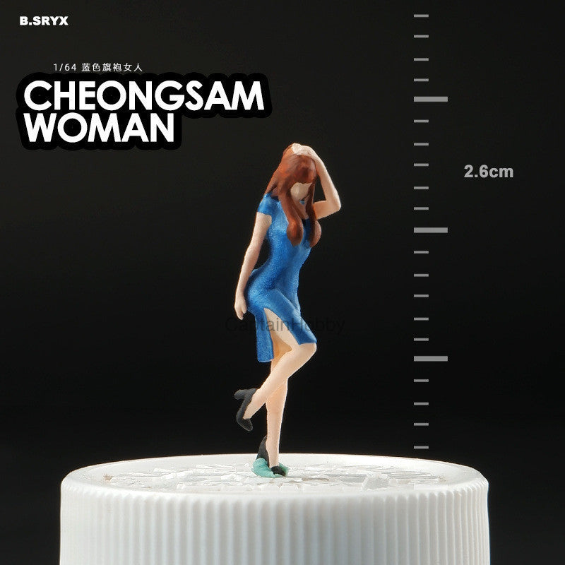 Miniature Figures 1/64 Scale – Realistic People Figurines for Die-Cast Model Cars & Diorama Props