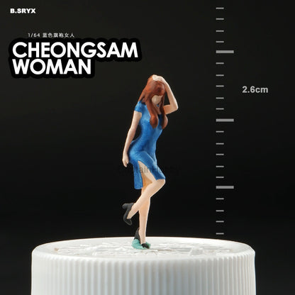 Miniature Figures 1/64 Scale – Realistic People Figurines for Die-Cast Model Cars & Diorama Props