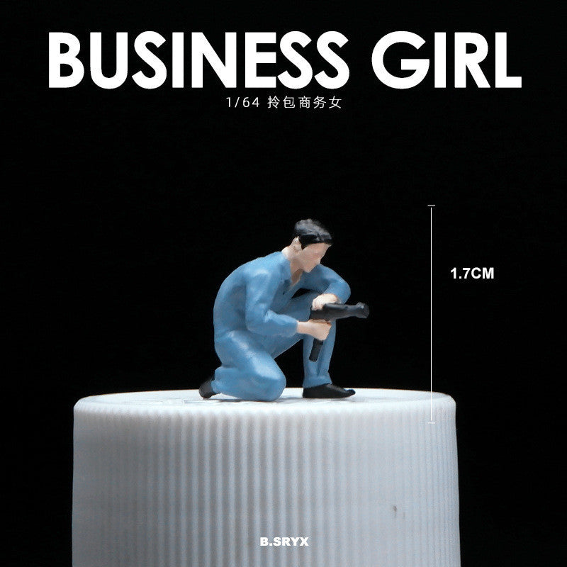 1/64仿真人偶模型微缩玩具手办迷你小人场景摆件道具沙盘搭配人物