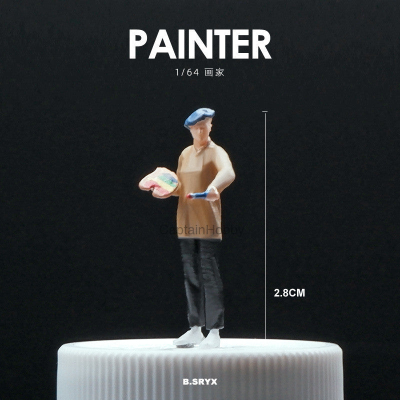 Miniature Figures 1/64 Scale – Realistic People Figurines for Die-Cast Model Cars & Diorama Props
