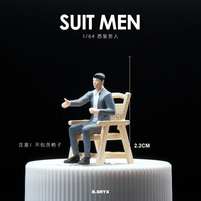 Miniature Figures 1/64 Scale – Realistic People Figurines for Die-Cast Model Cars & Diorama Props