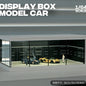 1/64 Scale Car Display Garage – Transparent Acrylic Display Box with LED Lights for Die-Cast Scene