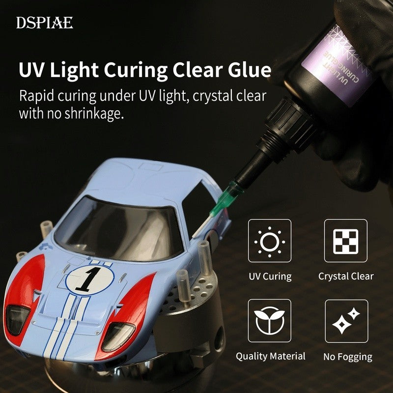 DSPIAE DSP-UV-G UV Light Curing Clear Glue 20g for Gunpla & Scale Model Kits No Fogging