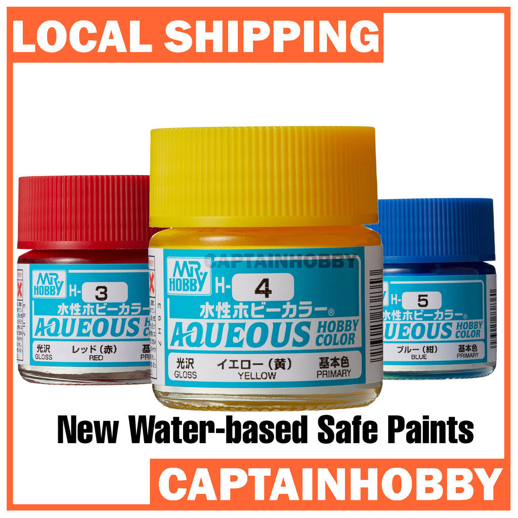 [SG Local] Mr. Hobby AQUEOUS Hobby Color 10ml – Mr. Color Water-Based Acrylic Paint Brush & Airbrush