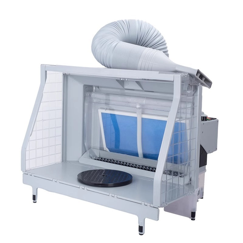 🔥1 Year Warranty🔥 Portable Airbrushing Spray Booth with LED Light Water Curtain for Gundam Miniature