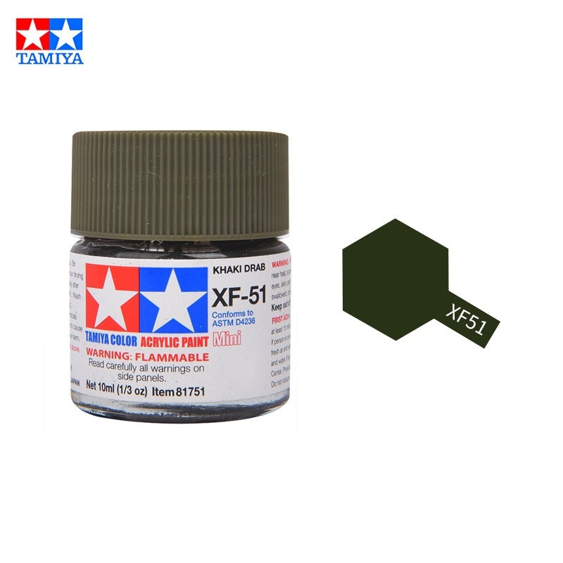 Tamiya Acrylic Paint XF Series – Water-Based Flat Colors XF-1 to XF-90 for Gunpla & Scale Model Kits