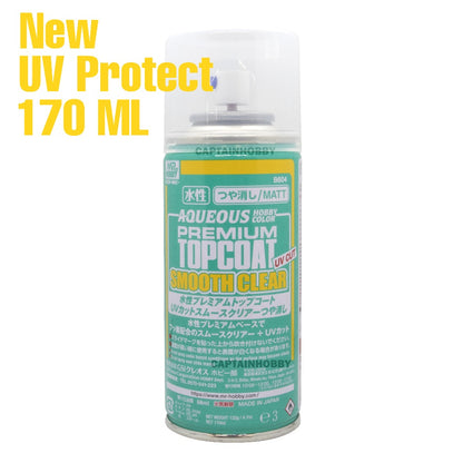 Mr. Hobby Top Coat B501–B503 / GX B601–B604 – Water-Based Gloss, Matte, UV-Cut Spray for Model Kits