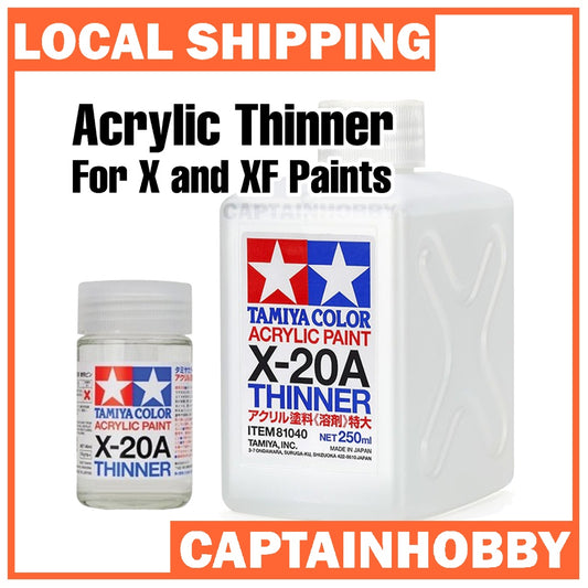 Tamiya X-20A Acrylic Thinner TA81040 – Water-Based Paint Thinner for X/XF Series Model Paints