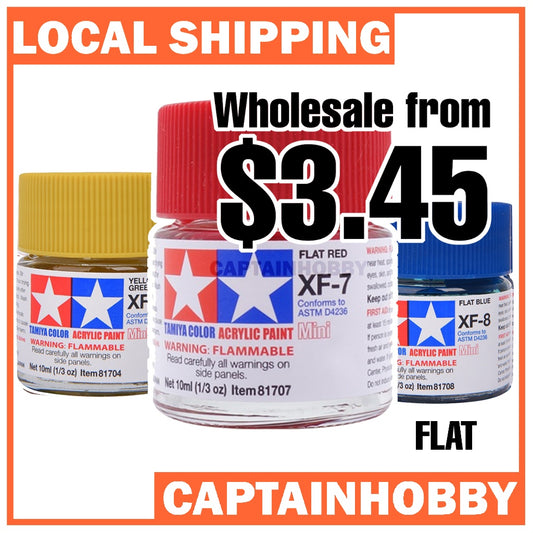 Tamiya Acrylic Paint XF Series – Water-Based Flat Colors XF-1 to XF-90 for Gunpla & Scale Model Kits