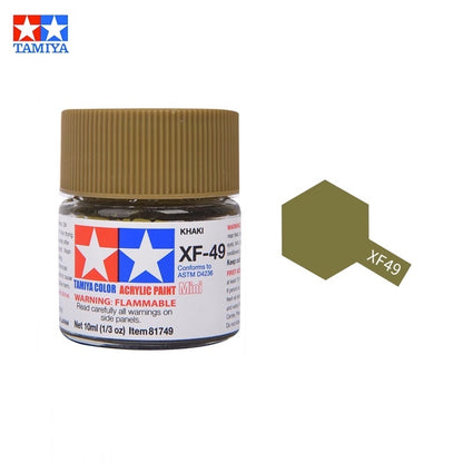 Tamiya Acrylic Paint XF Series – Water-Based Flat Colors XF-1 to XF-90 for Gunpla & Scale Model Kits
