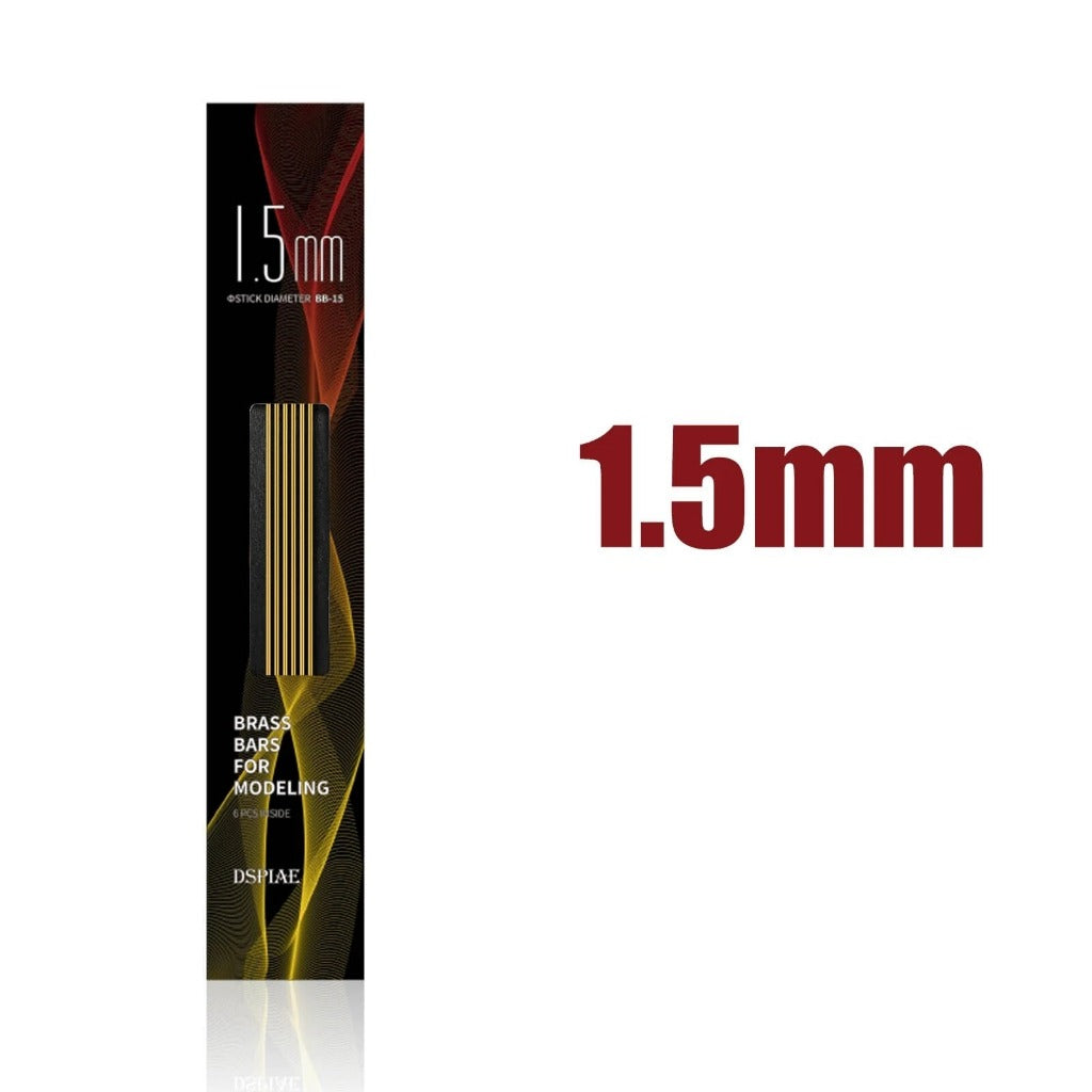 Brass Rods 0.2–3.0mm for Hobby Modification Parts for Gunpla Mecha Miniature Model Kit Doll Figurine