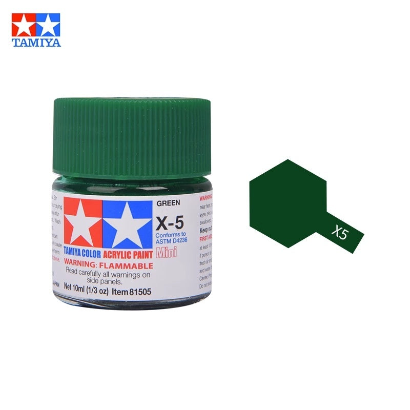 Tamiya Acrylic Paint X Series – Water-Based Gloss Colors X-1 to X-35 for Plastic Models, Gunpla