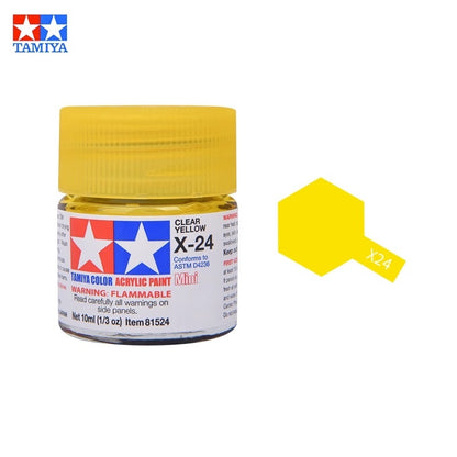 Tamiya Acrylic Paint X Series – Water-Based Gloss Colors X-1 to X-35 for Plastic Models, Gunpla