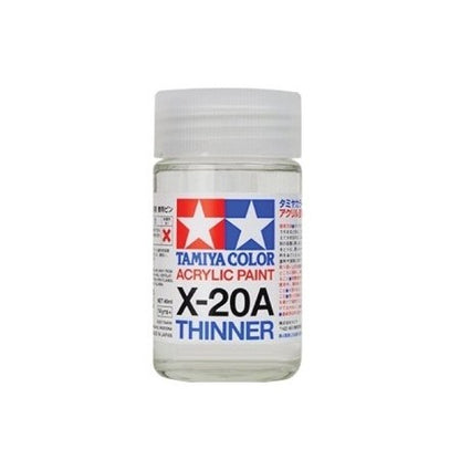 Tamiya X-20A Acrylic Thinner TA81040 – Water-Based Paint Thinner for X/XF Series Model Paints