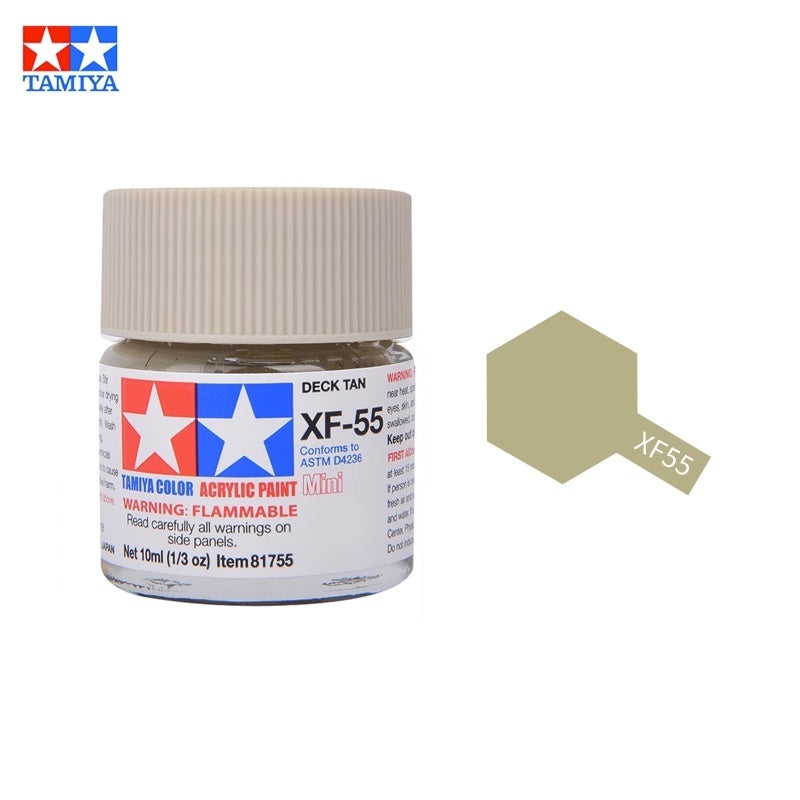 Tamiya Acrylic Paint XF Series – Water-Based Flat Colors XF-1 to XF-90 for Gunpla & Scale Model Kits