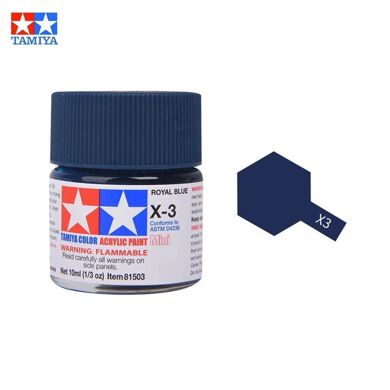 Tamiya Acrylic Paint X Series – Water-Based Gloss Colors X-1 to X-35 for Plastic Models, Gunpla