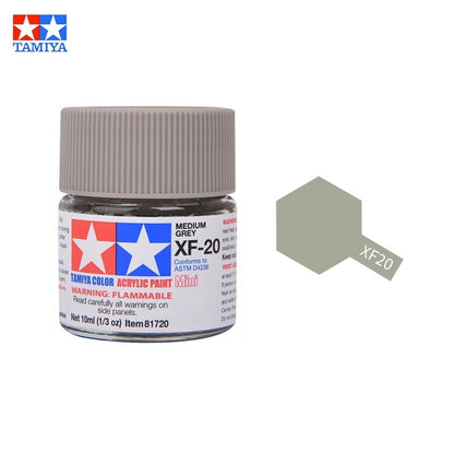 Tamiya Acrylic Paint XF Series – Water-Based Flat Colors XF-1 to XF-90 for Gunpla & Scale Model Kits