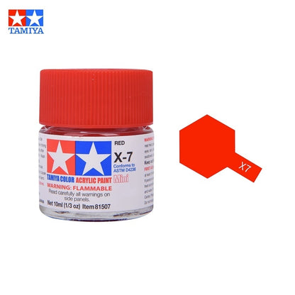 Tamiya Acrylic Paint X Series – Water-Based Gloss Colors X-1 to X-35 for Plastic Models, Gunpla