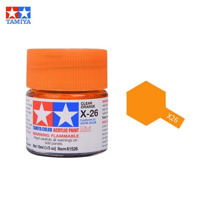 Tamiya Acrylic Paint X Series – Water-Based Gloss Colors X-1 to X-35 for Plastic Models, Gunpla
