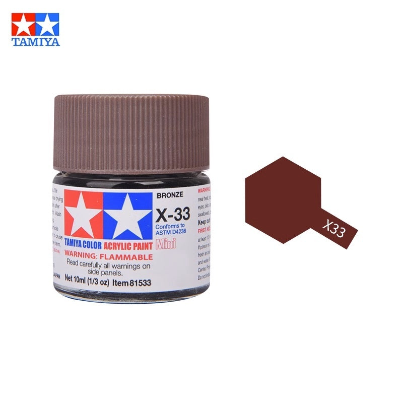 Tamiya Acrylic Paint X Series – Water-Based Gloss Colors X-1 to X-35 for Plastic Models, Gunpla