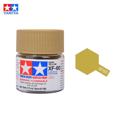Tamiya Acrylic Paint XF Series – Water-Based Flat Colors XF-1 to XF-90 for Gunpla & Scale Model Kits