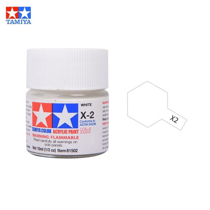 Tamiya Acrylic Paint X Series – Water-Based Gloss Colors X-1 to X-35 for Plastic Models, Gunpla