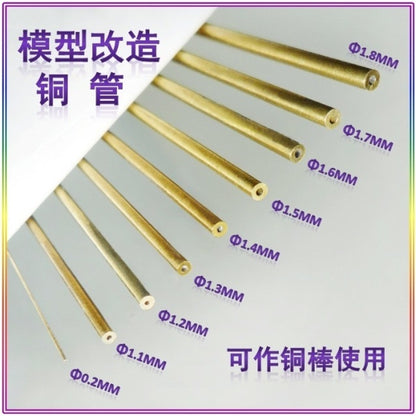 Brass Rods 0.2–3.0mm for Hobby Modification Parts for Gunpla Mecha Miniature Model Kit Doll Figurine
