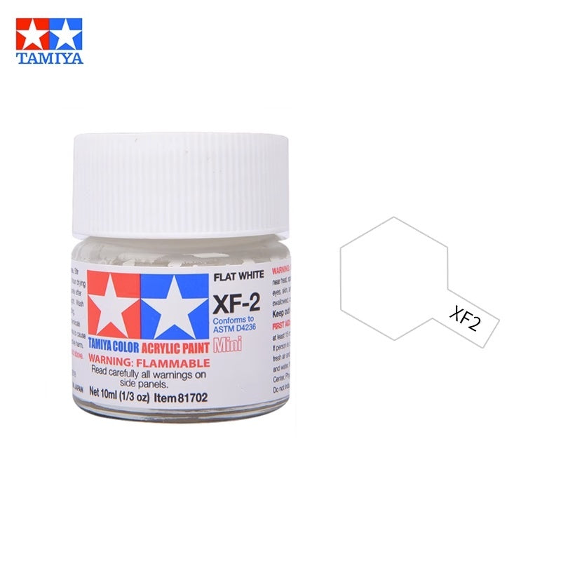 Tamiya Acrylic Paint XF Series – Water-Based Flat Colors XF-1 to XF-90 for Gunpla & Scale Model Kits