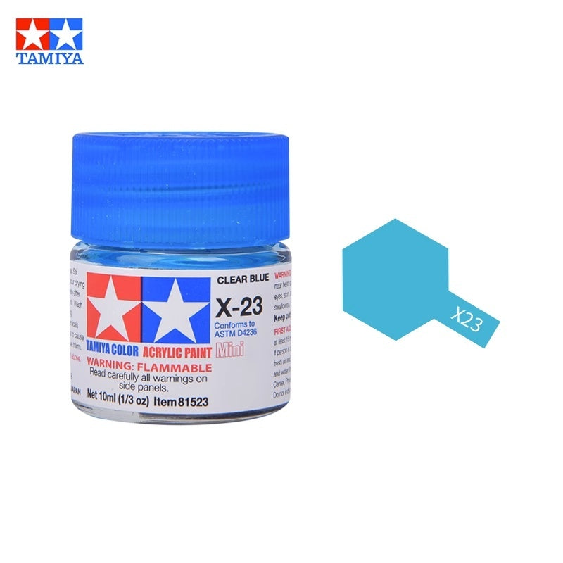 Tamiya Acrylic Paint X Series – Water-Based Gloss Colors X-1 to X-35 for Plastic Models, Gunpla