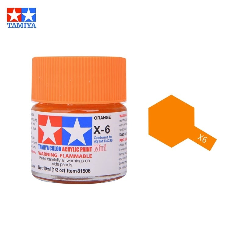 Tamiya Acrylic Paint X Series – Water-Based Gloss Colors X-1 to X-35 for Plastic Models, Gunpla