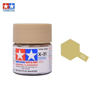 Tamiya Acrylic Paint X Series – Water-Based Gloss Colors X-1 to X-35 for Plastic Models, Gunpla