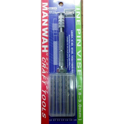 Hobby Pin Vise Hand Drill 0.2–3.0mm by Manwah – For Gunpla, Gundam, Tamiya, Scale Model Building