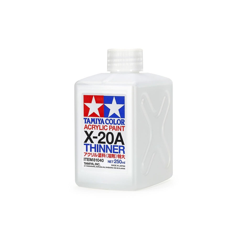 Tamiya X-20A Acrylic Thinner TA81040 – Water-Based Paint Thinner for X/XF Series Model Paints