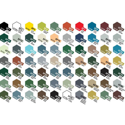 Tamiya Acrylic Paint XF Series – Water-Based Flat Colors XF-1 to XF-90 for Gunpla & Scale Model Kits